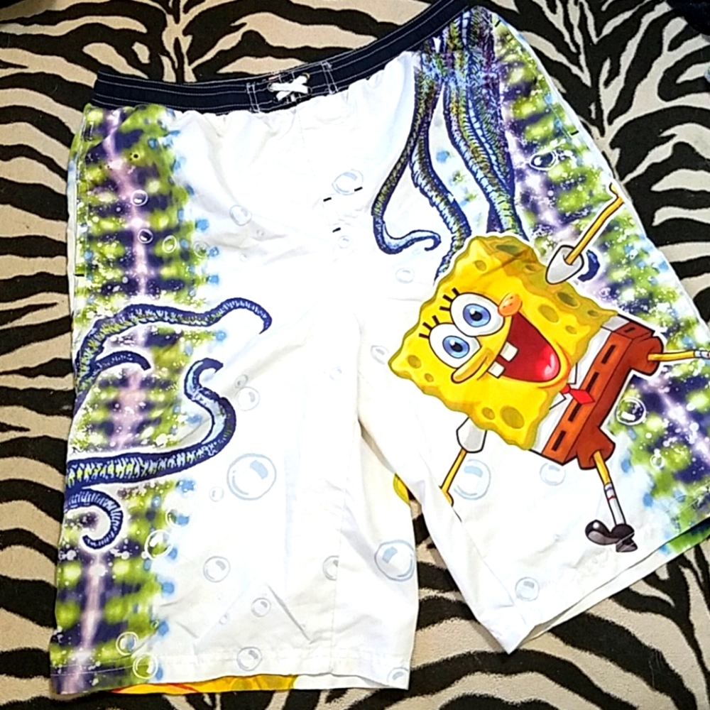 Y2K Spongebob Swim Trunks